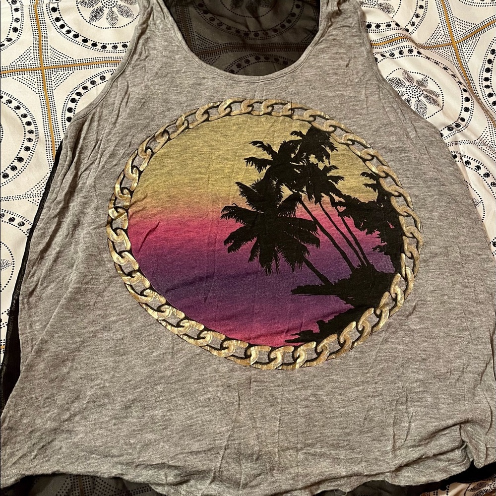 Mesh back tank top